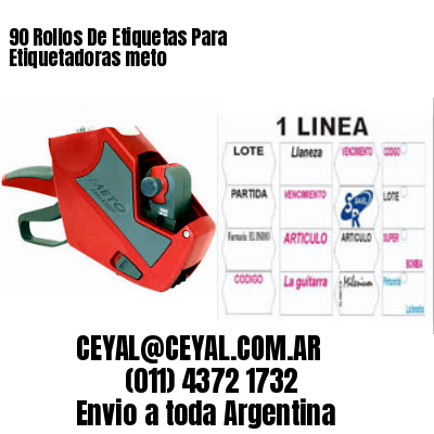 90 Rollos De Etiquetas Para Etiquetadoras meto