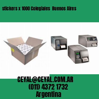 stickers x 1000 Colegiales  Buenos Aires