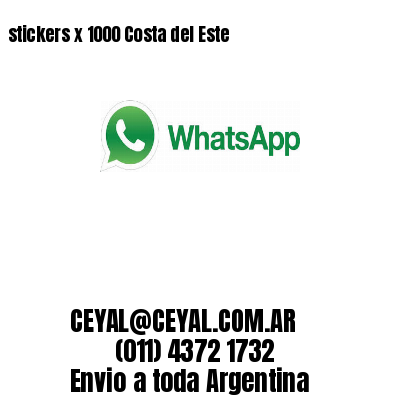 stickers x 1000 Costa del Este