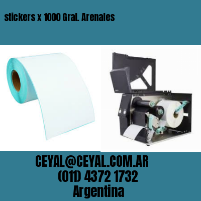 stickers x 1000 Gral. Arenales