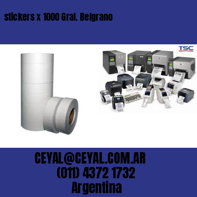 stickers x 1000 Gral. Belgrano