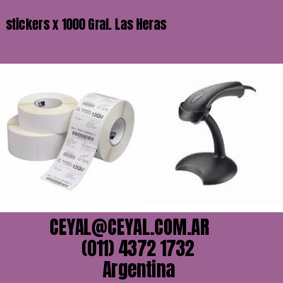 stickers x 1000 Gral. Las Heras