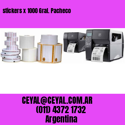 stickers x 1000 Gral. Pacheco