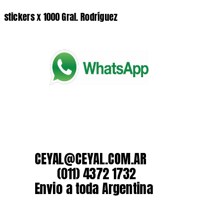 stickers x 1000 Gral. Rodríguez