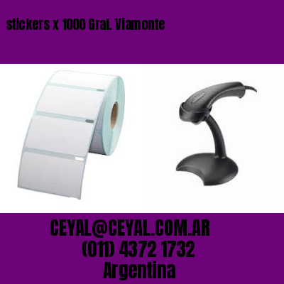 stickers x 1000 Gral. Viamonte