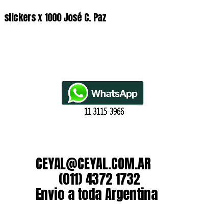 stickers x 1000 José C. Paz