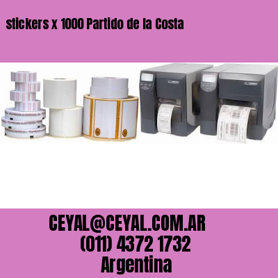 stickers x 1000 Partido de la Costa