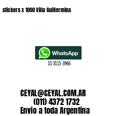 stickers x 1000 Villa Guillermina