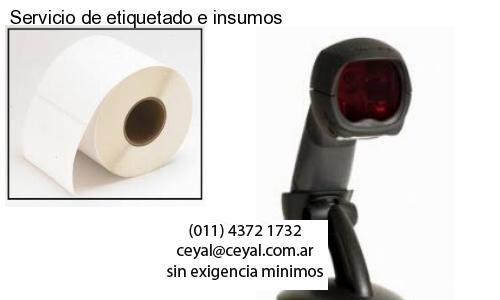 Servicio de etiquetado e insumos