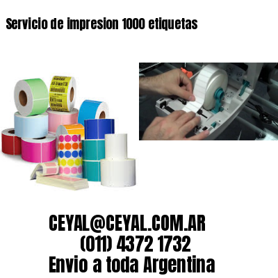 Servicio de impresion 1000 etiquetas