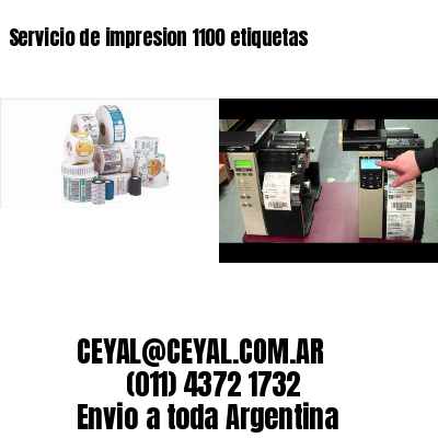 Servicio de impresion 1100 etiquetas