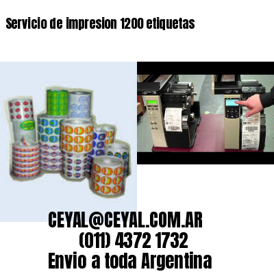 Servicio de impresion 1200 etiquetas