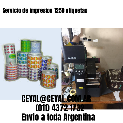 Servicio de impresion 1250 etiquetas