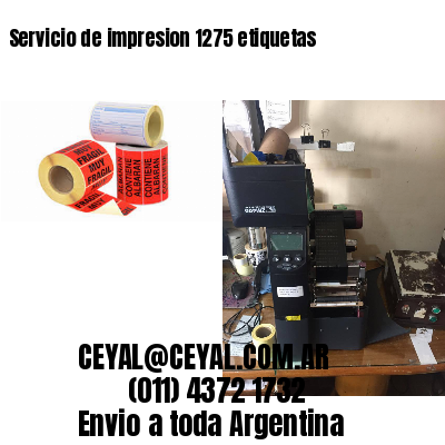 Servicio de impresion 1275 etiquetas