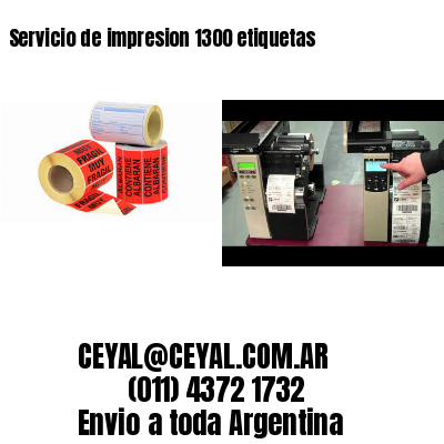 Servicio de impresion 1300 etiquetas