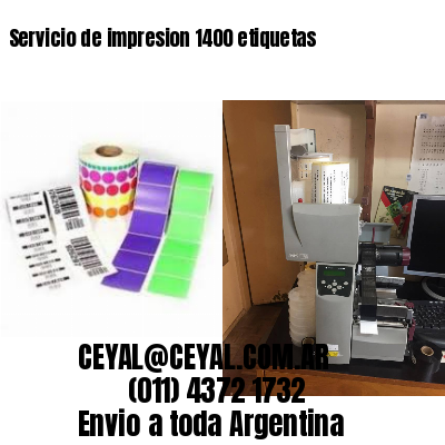 Servicio de impresion 1400 etiquetas