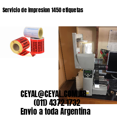 Servicio de impresion 1450 etiquetas