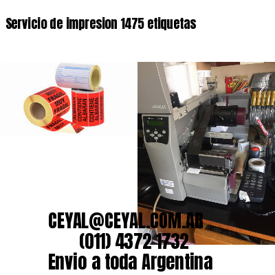 Servicio de impresion 1475 etiquetas