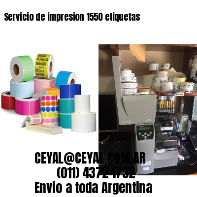 Servicio de impresion 1550 etiquetas