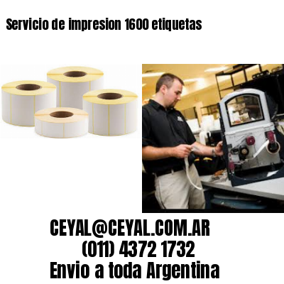 Servicio de impresion 1600 etiquetas