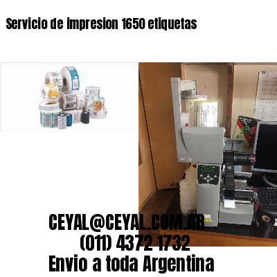 Servicio de impresion 1650 etiquetas