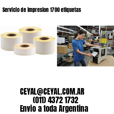 Servicio de impresion 1700 etiquetas