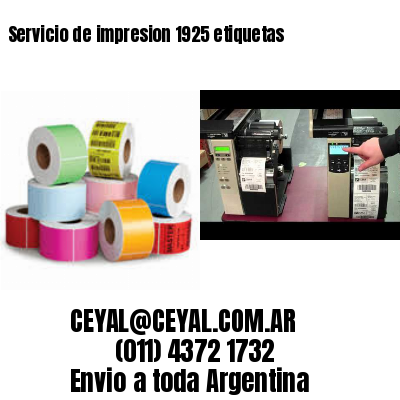 Servicio de impresion 1925 etiquetas