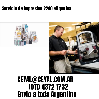 Servicio de impresion 2200 etiquetas