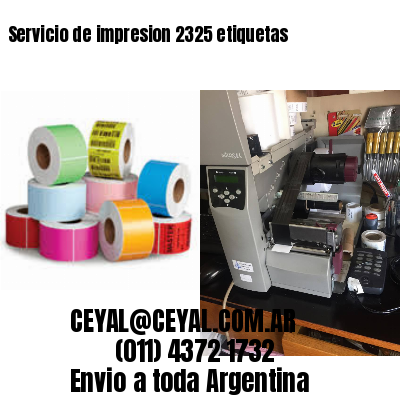 Servicio de impresion 2325 etiquetas