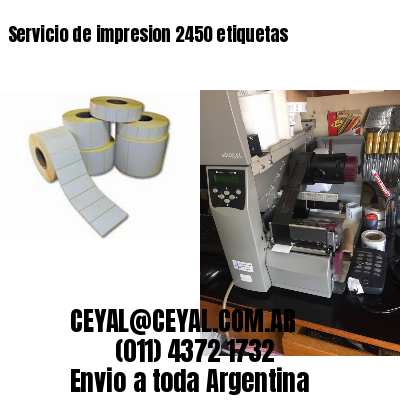 Servicio de impresion 2450 etiquetas