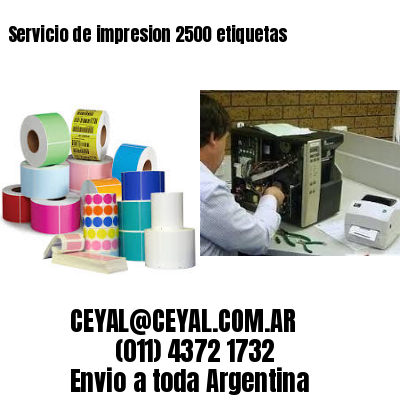 Servicio de impresion 2500 etiquetas