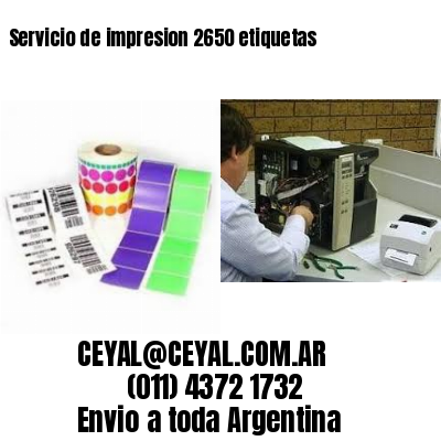 Servicio de impresion 2650 etiquetas