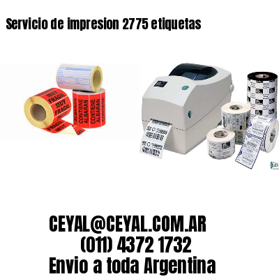 Servicio de impresion 2775 etiquetas