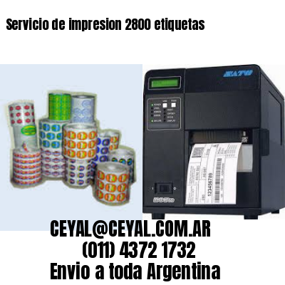 Servicio de impresion 2800 etiquetas