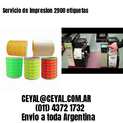 Servicio de impresion 2900 etiquetas