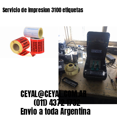 Servicio de impresion 3100 etiquetas