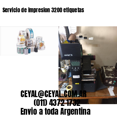 Servicio de impresion 3200 etiquetas