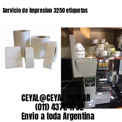 Servicio de impresion 3250 etiquetas