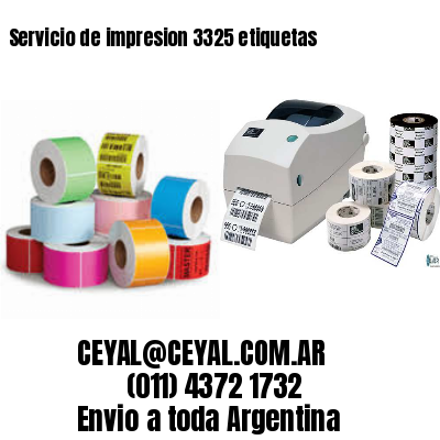 Servicio de impresion 3325 etiquetas