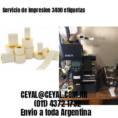 Servicio de impresion 3400 etiquetas