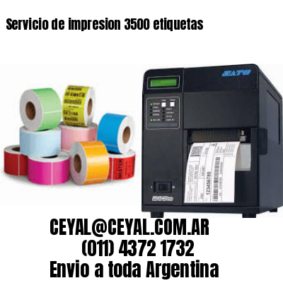 Servicio de impresion 3500 etiquetas