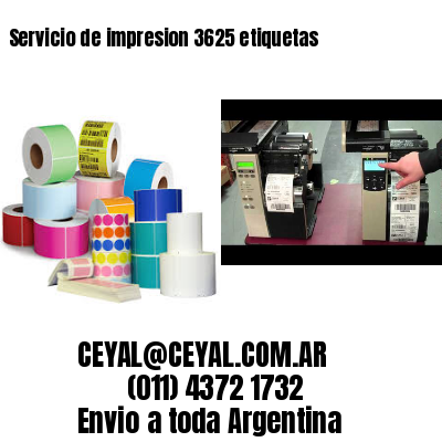 Servicio de impresion 3625 etiquetas