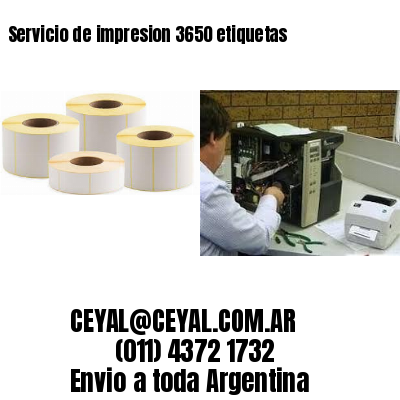 Servicio de impresion 3650 etiquetas