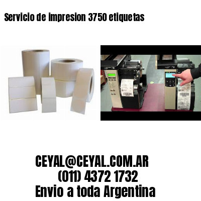 Servicio de impresion 3750 etiquetas