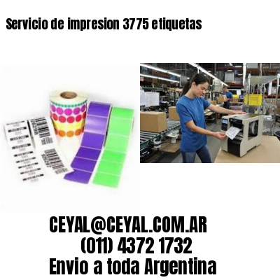 Servicio de impresion 3775 etiquetas