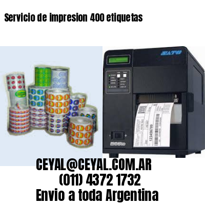 Servicio de impresion 400 etiquetas