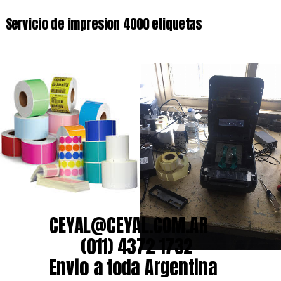 Servicio de impresion 4000 etiquetas