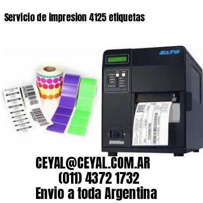Servicio de impresion 4125 etiquetas