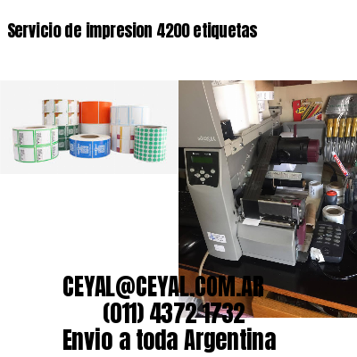 Servicio de impresion 4200 etiquetas