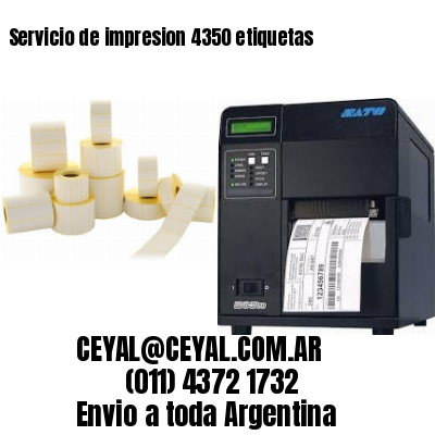 Servicio de impresion 4350 etiquetas